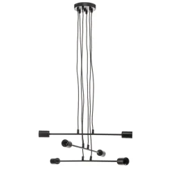 Pendellamper ^ EMIBIG LIGHTING Pendellampe Multipo 6, 6 lyskilder i sort