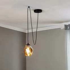 EMIBIG LIGHTING Pendellamper|Pendellamper > Pendellampe Starla decentral 1 lyskilde Glas grafit