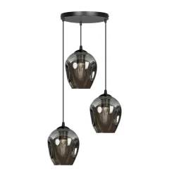 EMIBIG LIGHTING Pendellamper > Pendellampe Starla, glas grafit, 3 lyskilder rund