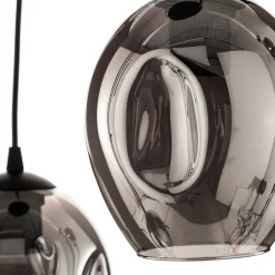 EMIBIG LIGHTING Pendellamper > Pendellampe Starla, glas grafit, 3 lyskilder rund