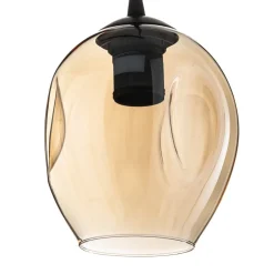 Pendellamper|Pendellamper ^ EMIBIG LIGHTING Pendellampe Starla rund 4 lyskilder grafit/amber/klar