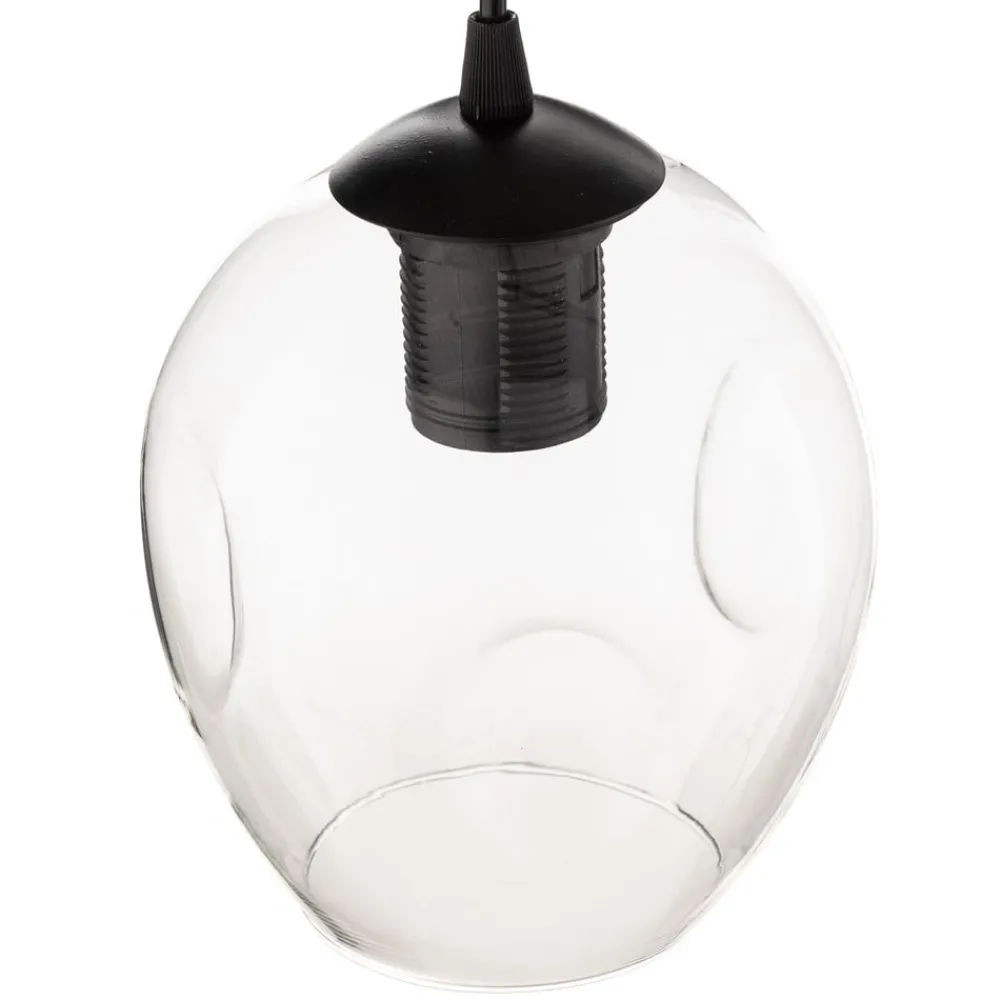 Pendellamper|Pendellamper ^ EMIBIG LIGHTING Pendellampe Starla rund 4 lyskilder grafit/amber/klar