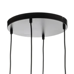 Pendellamper|Pendellamper ^ EMIBIG LIGHTING Pendellampe Starla rund 4 lyskilder grafit/amber/klar