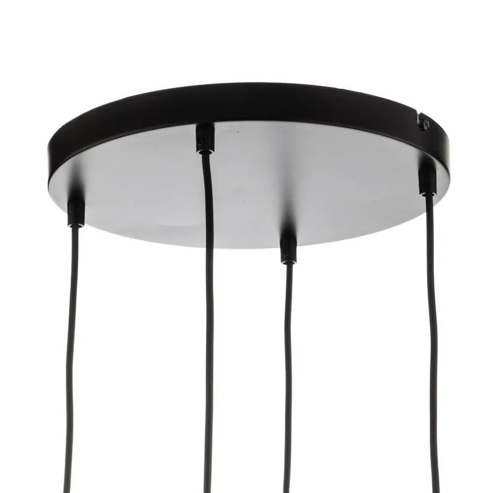 Pendellamper|Pendellamper ^ EMIBIG LIGHTING Pendellampe Starla rund 4 lyskilder grafit/amber/klar