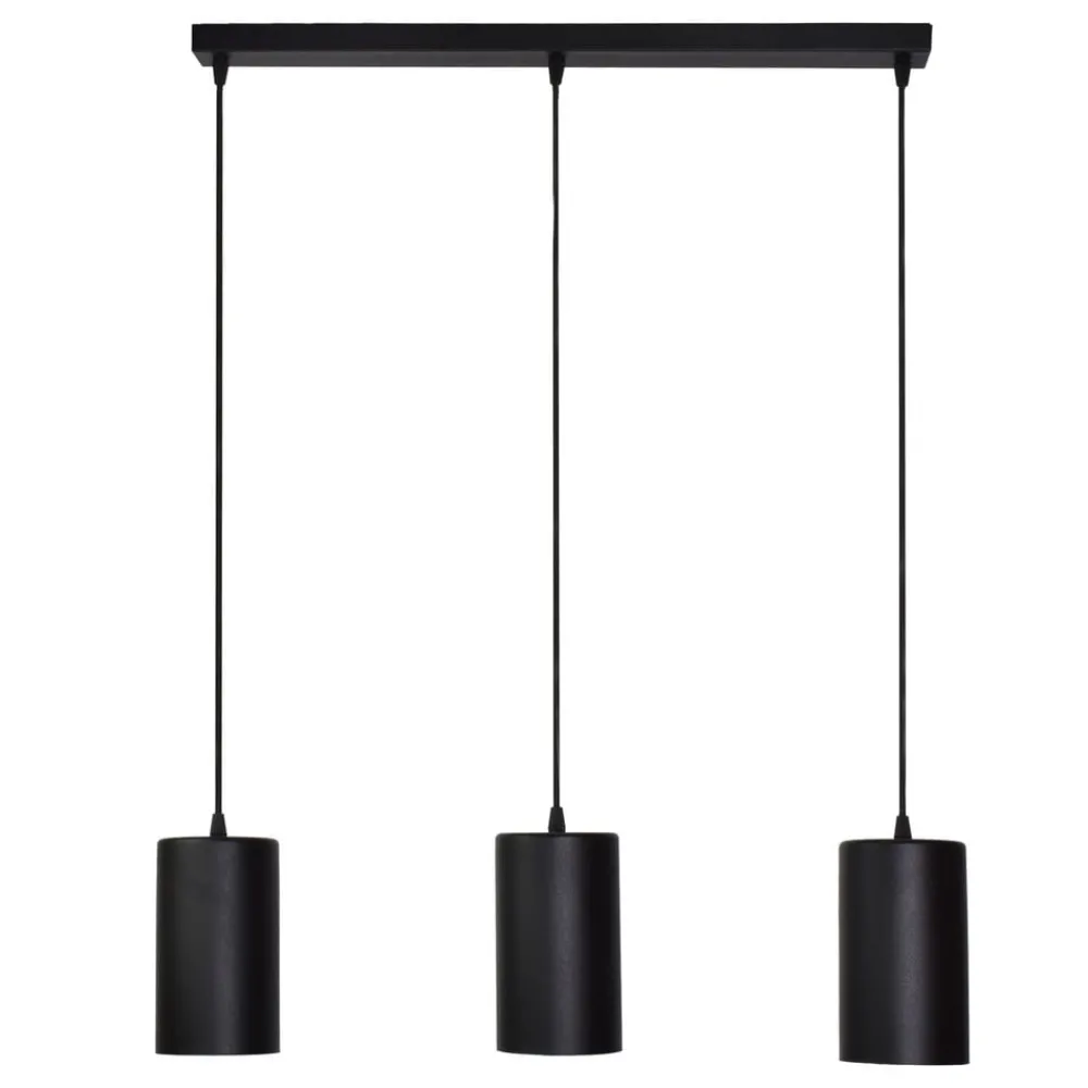 TEMAR LIGHTING Pendellamper > Pendellampe ZW Tube 170, 3 lyskilder, sort