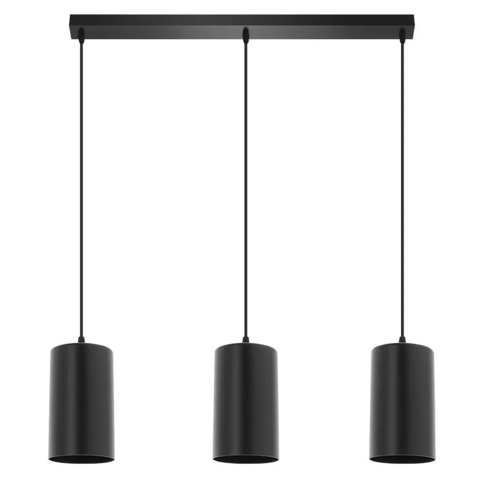 TEMAR LIGHTING Pendellamper > Pendellampe ZW Tube 170, 3 lyskilder, sort