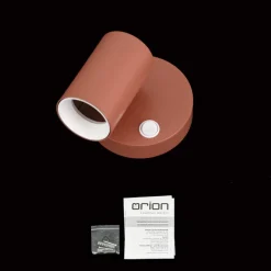 ORION Væglamper > Penn vægspot, koralrød, Ø 10,5 cm, stål/aluminium