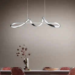 Pendellamper ^ Reality Leuchten Perugia LED-hængelampe med switch-dæmper, krom