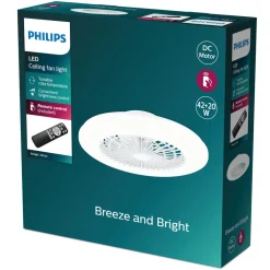 Loftventilatorer ^ Philips Amigo loftventilator med LED-belysning
