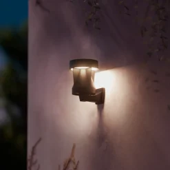 Solcellelamper ^ Philips Avery udendørs LED-væglampe, sort, IP44