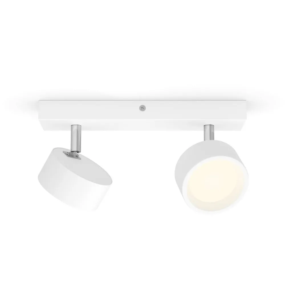 Loftlamper|Loftlamper ^ Philips Bracia LED-loftspot med 2 lyskilder, hvid