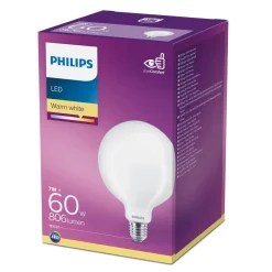 Philips Led Pærer > Classic LED-pære E27 G120 7W 2.700K opal