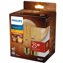 Philips Filament Pære > E27 LED-pære globe G95 3,1 W 1.800 K guld