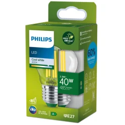 Filament Pære ^ Philips E27 LED-pære G45 2,3 W 485lm 4.000 K klar