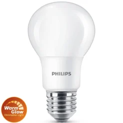 Philips Dæmpbar Led-Pære|Led Pærer > E27 LED-pære WarmGlow 3,4 W mat, dæmpbar