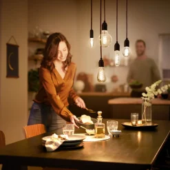 Philips Filament Pære|Led Pærer > E27 rustik LED-pære ST64 3,1W 1.800 K guld