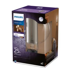 Filament Pære ^ Philips Giant Globe røgfarvet LED-pære E27 6,5W
