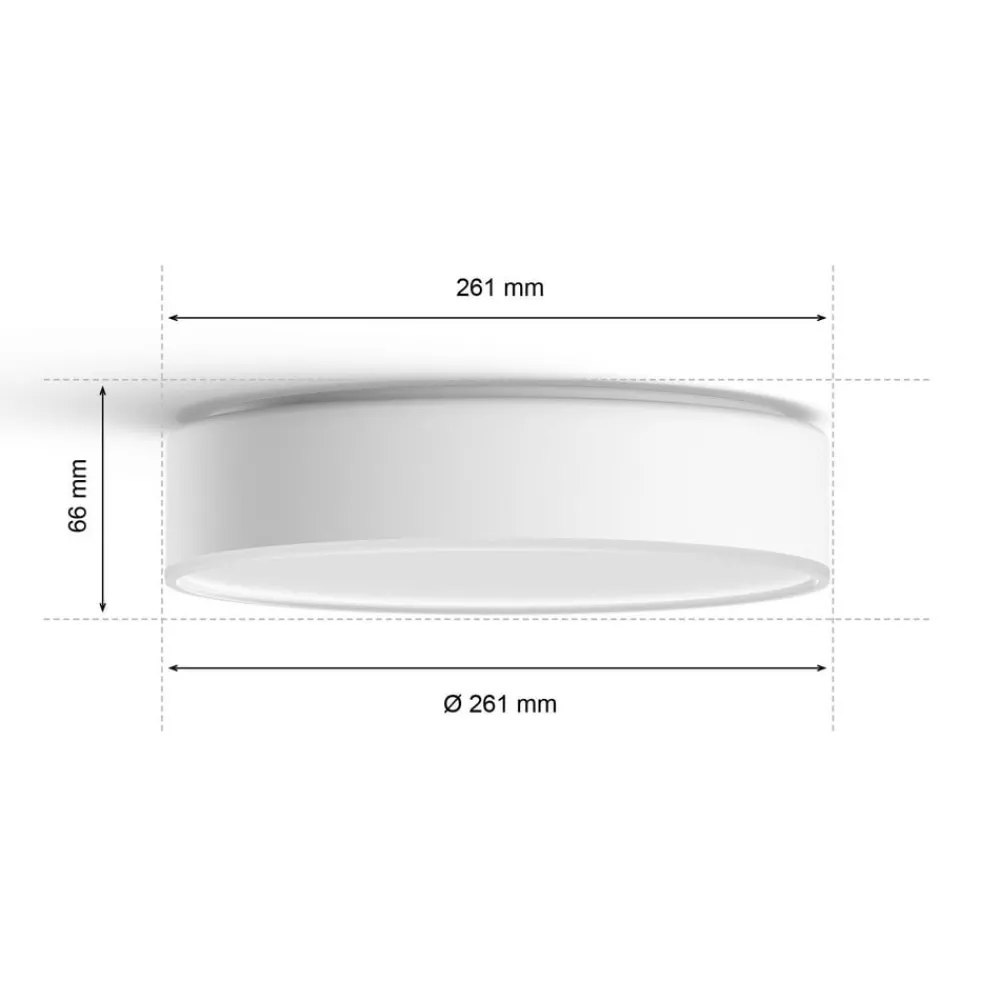 Philips Hue Loftlamper > Enrave LED-loftslampe 26,1 cm hvid