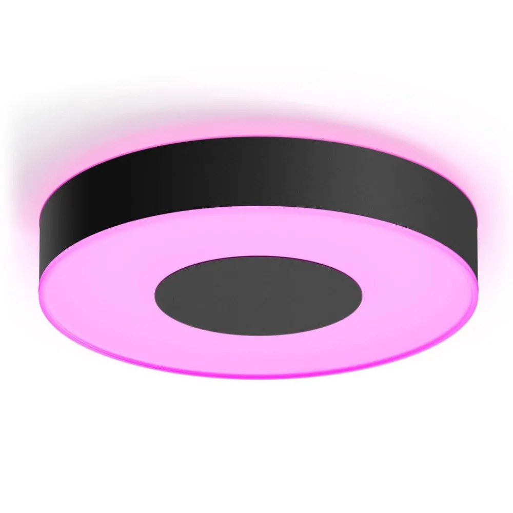 Loftlamper ^ Philips Hue Infuse LED-loftslampe, 38,1 cm, sort, dæmpbar.