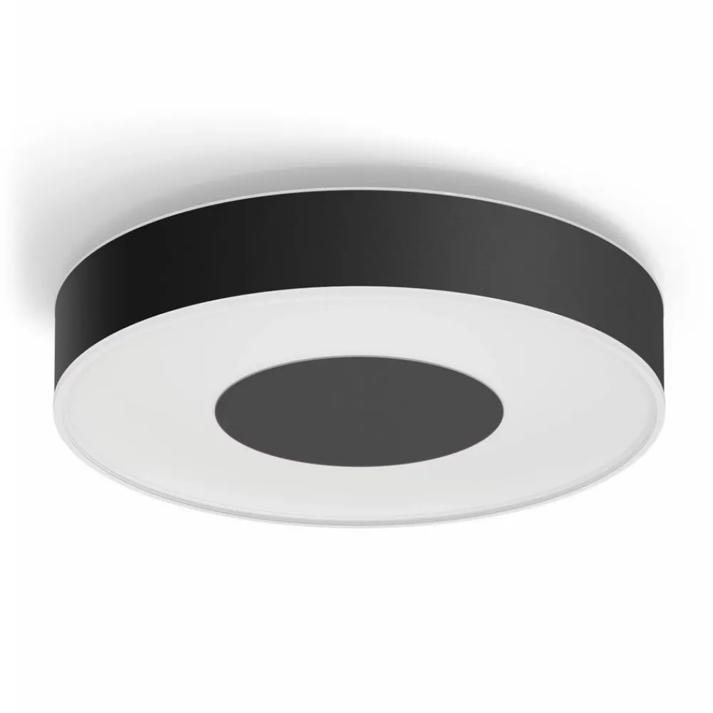 Loftlamper ^ Philips Hue Infuse LED-loftslampe, 38,1 cm, sort, dæmpbar.