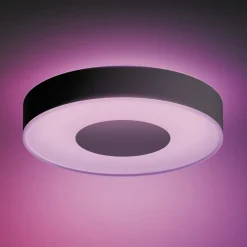 Loftlamper ^ Philips Hue Infuse LED-loftslampe, 38,1 cm, sort, dæmpbar.