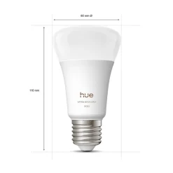 Philips Hue Dæmpbar Led-Pære|Smarte Lyskilder > WACA Smart E27 LED 8,1 W 1100 lm CCT RGB 2-pak