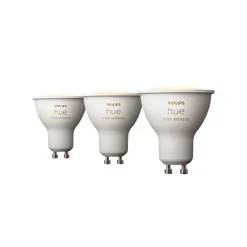 Philips Hue Dæmpbar Led-Pære|Smarte Lyskilder > White Ambiance GU10 4,2W reflektorpære, 3 stk.