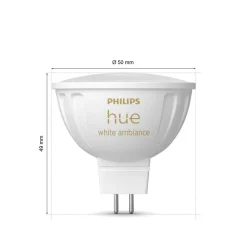 Philips Hue Dæmpbar Led-Pære|Smarte Lyskilder > White Ambiance LED-pære 5,1 W GU5,3