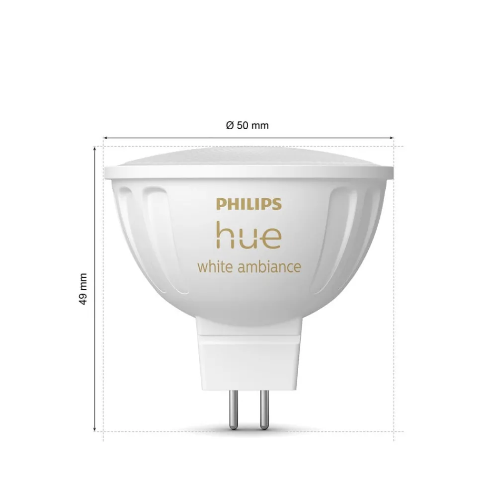 Philips Hue Dæmpbar Led-Pære|Smarte Lyskilder > White Ambiance LED-pære 5,1 W GU5,3