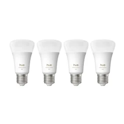 Philips Hue Dæmpbar Led-Pære|Smarte Lyskilder > White Ambiance Smart E27 LED, 6 W 810 lm CCT 4 stk