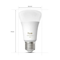 Philips Hue Dæmpbar Led-Pære|Smarte Lyskilder > White Ambiance Smart E27 LED, 8,1 W 1100 lm CCT