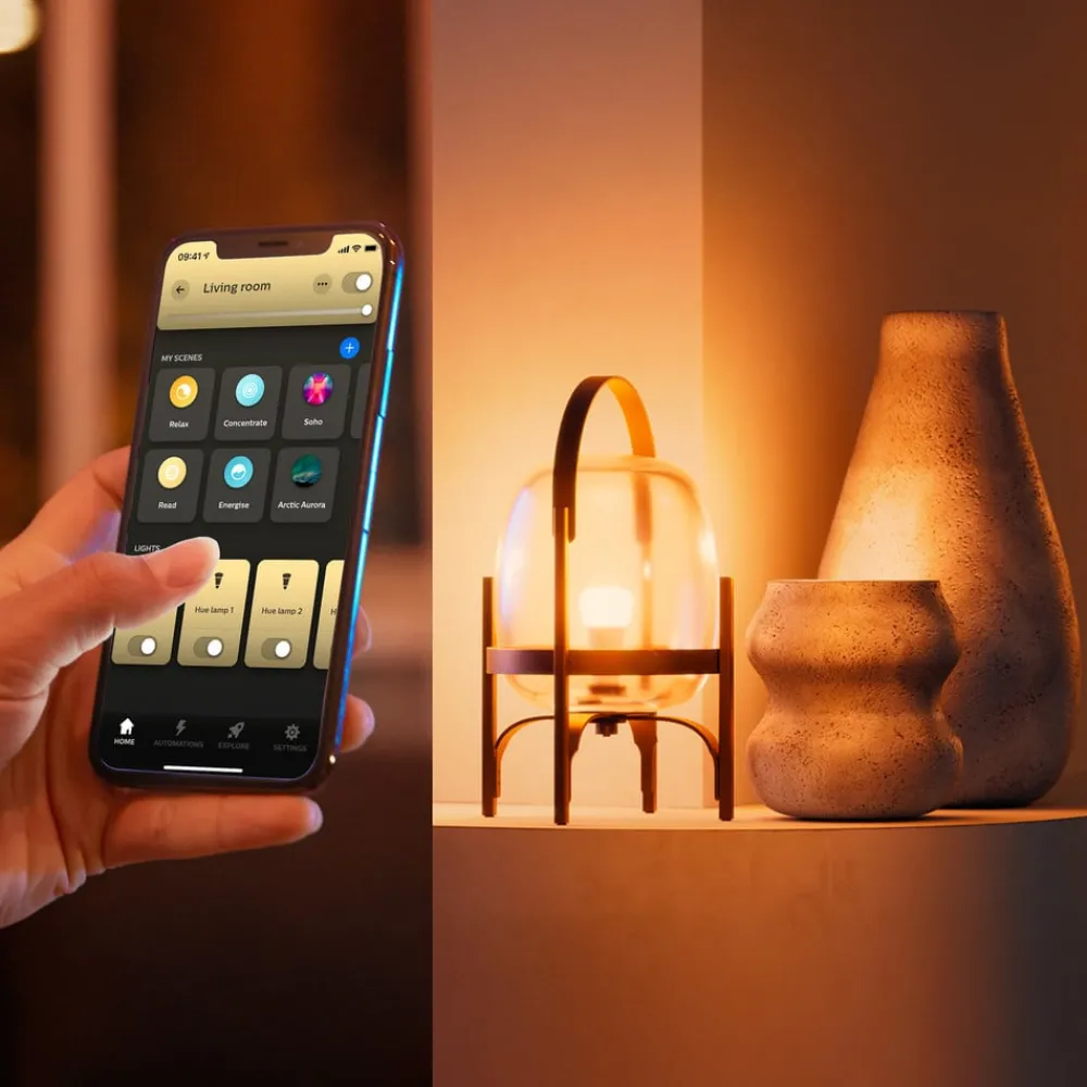 Philips Hue Dæmpbar Led-Pære|Smarte Lyskilder > White Ambiance Smart E27 LED, 8,1 W 1100 lm CCT