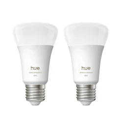Dæmpbar Led-Pære|Smarte Lyskilder ^ Philips Hue White Ambiance Smart E27 LED, 6 W 810 lm CCT 2 stk