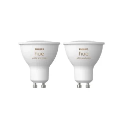 Philips Hue Dæmpbar Led-Pære|Smarte Lyskilder > White & Color Ambiance LED GU10 4,2 W, 2-pak