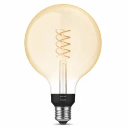 Philips Hue Dæmpbar Led-Pære|Filament Pære > White E27 7W Globe Filament G125 550lm