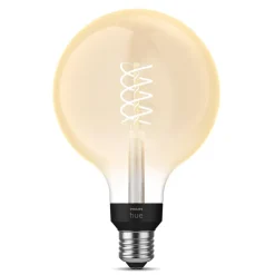 Philips Hue Dæmpbar Led-Pære|Filament Pære > White E27 7W Globe Filament G125 550lm