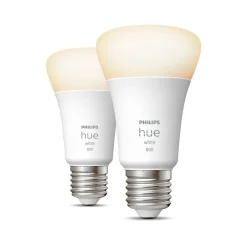 Dæmpbar Led-Pære|Smarte Lyskilder ^ Philips Hue White 9 W E27 LED-pære, sæt med 2 stk