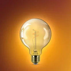 Philips Dæmpbar Led-Pære|Filament Pære > LED-globepære E27 G95 3,1 W guld 1.800 K dæmpbar