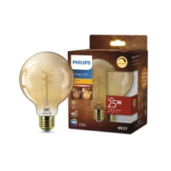Philips Dæmpbar Led-Pære|Filament Pære > LED-globepære E27 G95 3,1 W guld 1.800 K dæmpbar