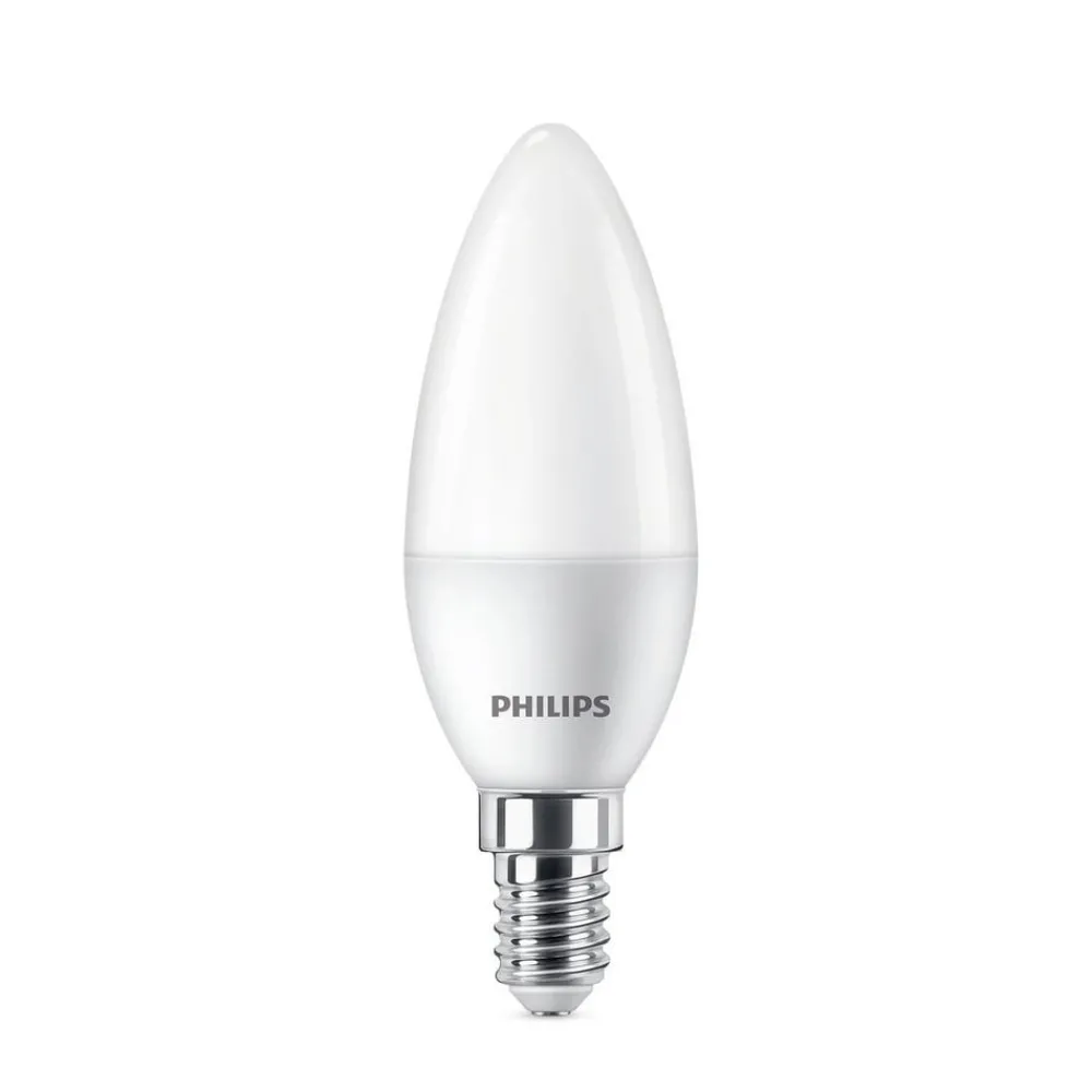 Philips Led Pærer > LED-kerte E14 4,9 W 470m 2.700K mat 6 stk