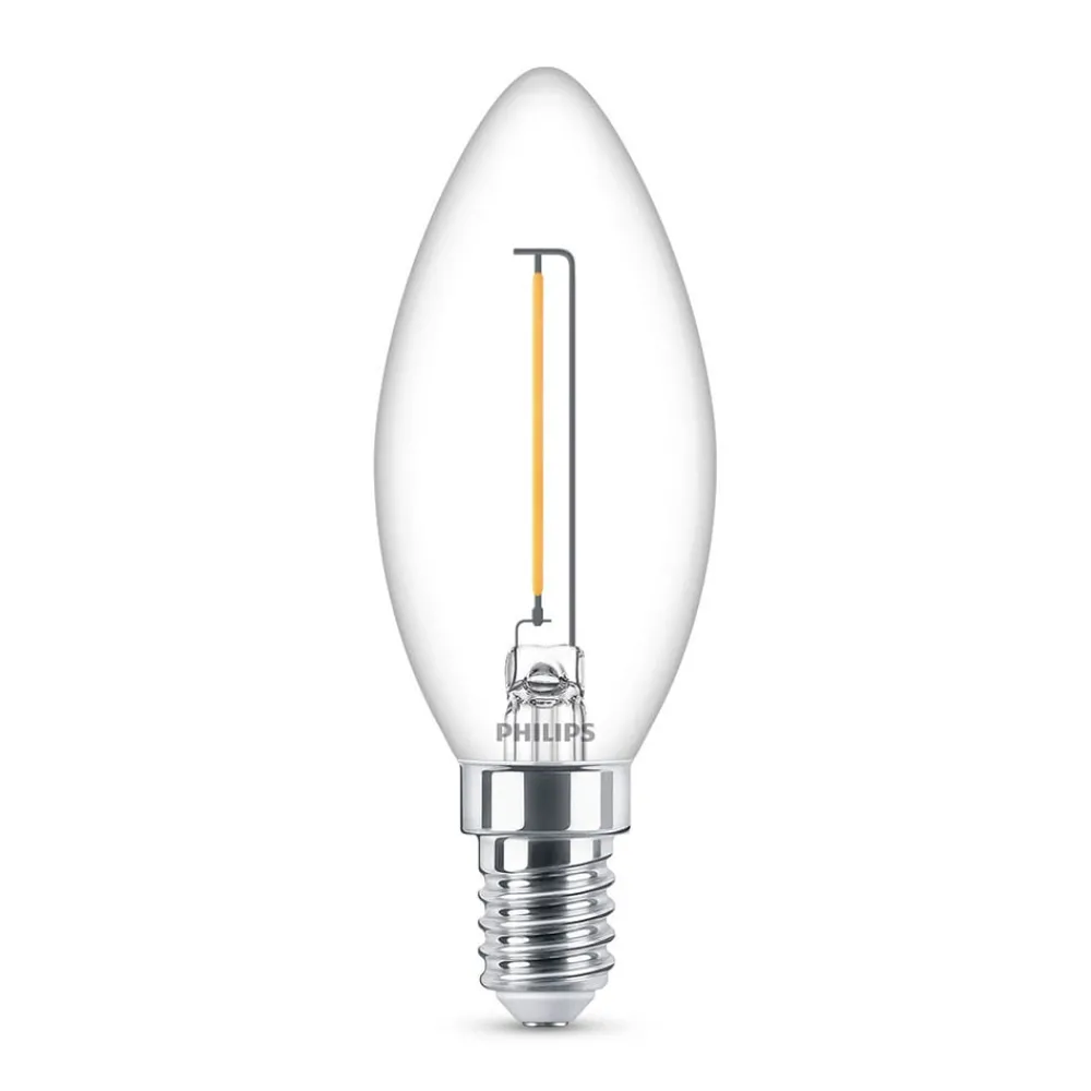 Philips Filament Pære|Led Pærer > LED-kertepære E14 B35 1,4W klar