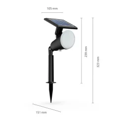 Solcellelamper|Udendørs Spot ^ Philips LED-lampe med jordspyd Jivix