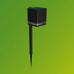 Solcellelamper ^ Philips LED-lampe med jordspyd Virona, sort, IP44
