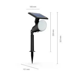 Philips Solcellelamper|Udendørs Spot > LED-lampe med jordspyd Jivix, 2-pak