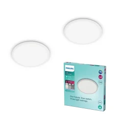 Philips Arbejdsrum/Kontor|Loftlamper > LED-loftlampe SuperSlim 2-pak IP44 Ø 25 cm 4.000 K