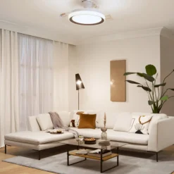 Loftventilatorer ^ Philips LED-loftventilator Bliss, guld/hvid, støjsvag, CCT