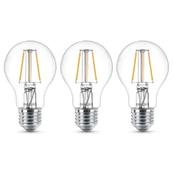 Philips Filament Pære > LED-pære Classic E27 4,3W 2.700K klar 3stk