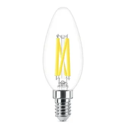 Philips Dæmpbar Led-Pære|Filament Pære > LED-pære, E14 B35, 3,4 W, 2.700 K, WarmGlow