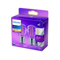 Philips Filament Pære > LED-pære E27 P45 4,3 W filament 2.700 K, 2
