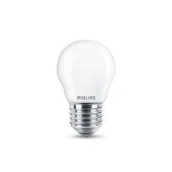Philips Led Pærer > LED-pære E27 P45 4,3 W 2.700K opal 2 stk